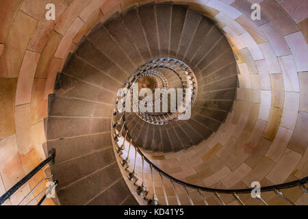 Phare des Baleines, Leuchtturm, Treppe, Ile de Re, Nouvelle - Aquitaine, Französisch westcoast, Frankreich, Stockfoto