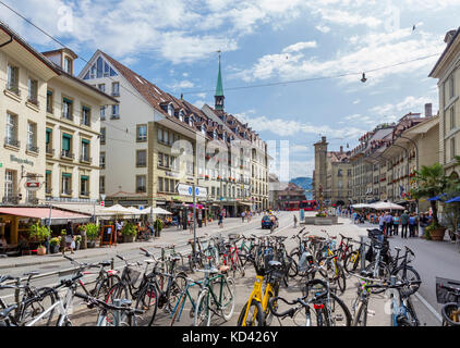 Kornhausplatz im Zentrum der Stadt, Bern (Bern), Schweiz Stockfoto