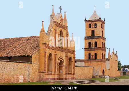 Die Jesuiten-Missionskirche von San José de Chiquitos, Provinz Chiquitos, Santa Cruz, Bolivien Stockfoto