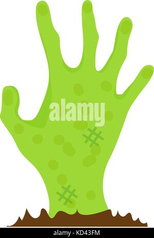 Hand zombie Symbol flacher Stil. auf weißem Hintergrund. Vector Illustration. Stock Vektor