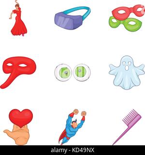 Schauspieler Symbole, Cartoon Stil Stock Vektor