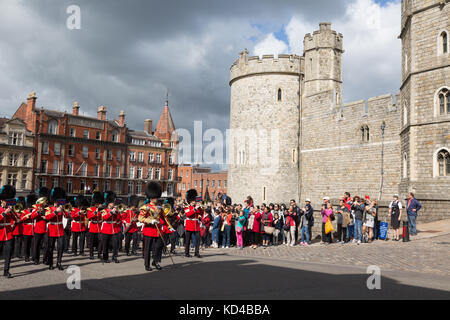 Windsor Castle, Wachwechsel, Windsor Castle, Windsor, England, England Stockfoto