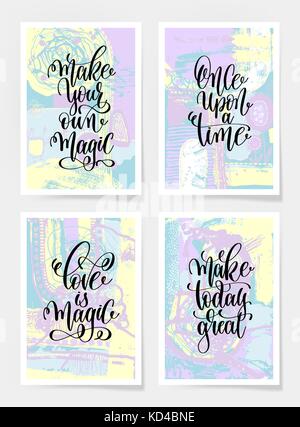 Ihre eigene Magie machen, Einmal, Liebe ist Magie, noch heute. Stock Vektor