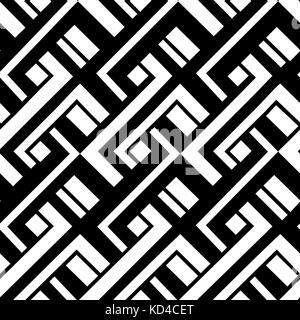 Nahtlose Muster, Schwarz und Weiß geometrischen Hintergrund. Hochauflösende nahtlose Textur Stockfoto