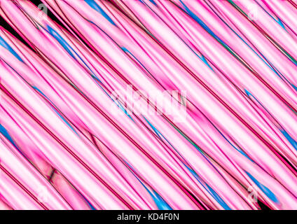 Zusammenfassung Hintergrund der Kräuselung Streifen und Linien rosa Farbtönen in einem Winkel gesammelt Stockfoto