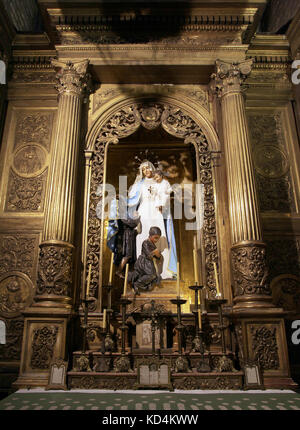 Kapelle der Jungfrau der hilflos in Santa Maria del Pi Basilika im Gotischen Viertel von Barcelona Katalonien Spanien Stockfoto