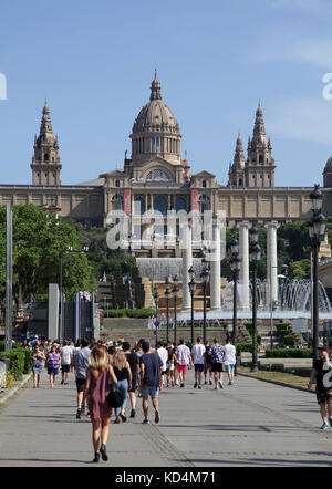 Museu Nacional d'Art de Catalunya Katalanische Nationalmuseum für Kunst MNAC Plaza de España Barcelona Katalonien Spanien Stockfoto