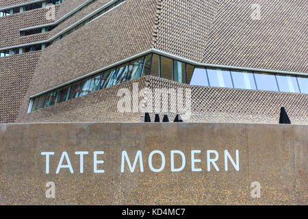 Herzog & de Meuron Tate Modern, Tate Modern Museum Architektur, Southbank, London, England, Grossbritannien Stockfoto