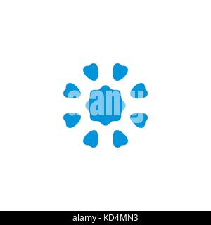 Liebe Herz symbol Wasser Symbol logo Vektor Stock Vektor