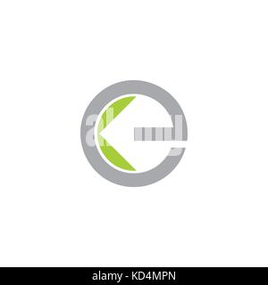 Buchstabe e Leaf logo Vektor Stock Vektor