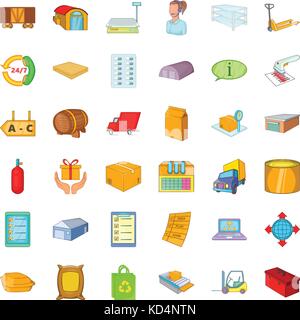 Stock Icons, Cartoon Stil Stock Vektor