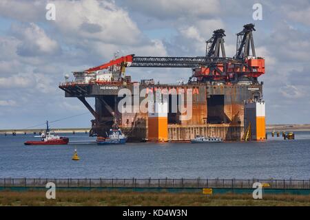 Heerema Hermod Stilllegung Stockfoto