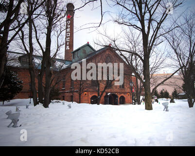 Sapporo Beer Museum im Sapporo Garden Park, Hokkaido, Japan, im Winter Stockfoto