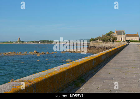 Saint-Vaast-la-Hougue (Normandie, Frankreich): Landschaft der normannischen Küste (nicht für Postkarte Produktion verfügbar) Stockfoto