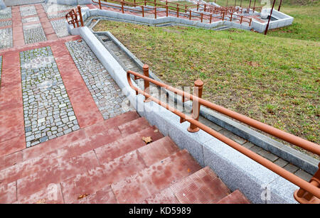 Alte Schritte, close-up Stockfoto