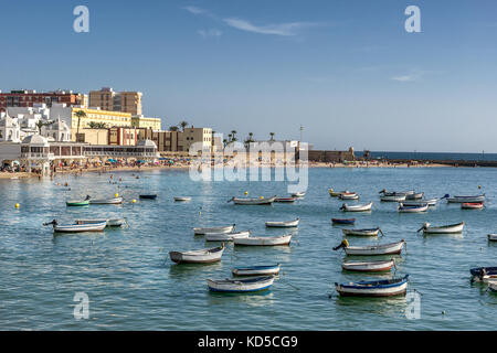 La Caleta Strand in Cadiz Stockfoto