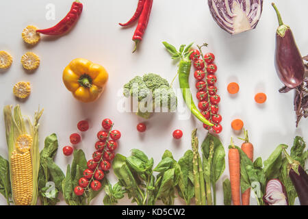 Verschiedene frische Gemüse Stockfoto