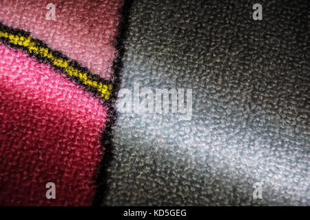 Closeup detail von Multi Color fabric Texture Samples Stockfoto