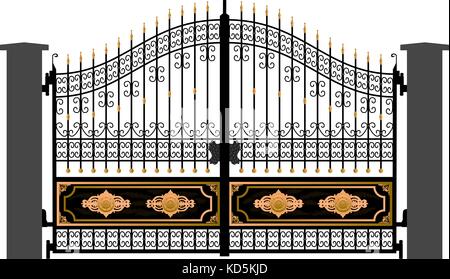 Gate silhouette Vektor Stock Vektor