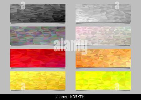 Abstrakte unregelmäßige Dreieck Mosaik banner Vorlage Hintergrund - trendige Vektor grafische Elemente Stock Vektor
