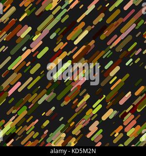 Geometrische random diagonale Streifen abgerundet Hintergrund Muster-Vector Illustration aus bunten Streifen Stock Vektor