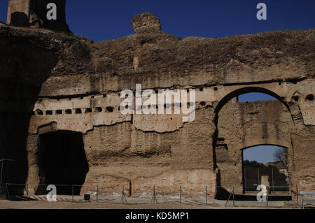 Italien Rom. Bäder von Caracalla. antiken römischen öffentlichen Freizeitzentrum. Gebäude während der Herrschaft von Septimius Severus und Caracalla. 212-217 AD. Stockfoto