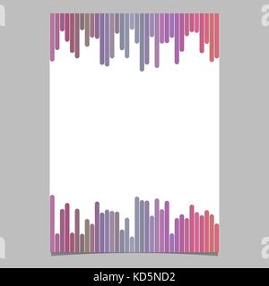 Flyer template Design von vertikal gerundet Streifen - Vektor Schreibwaren Bild mit weißem Hintergrund Stock Vektor