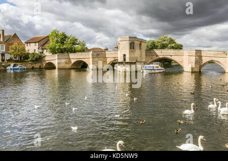 15. jahrhundert Brücke, St Ives Stockfoto