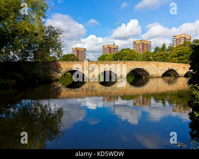 Lady Brücke gebaut 1796 in der River Tame in Tamworth, Staffordshire Wst Midlands England UK wider Stockfoto