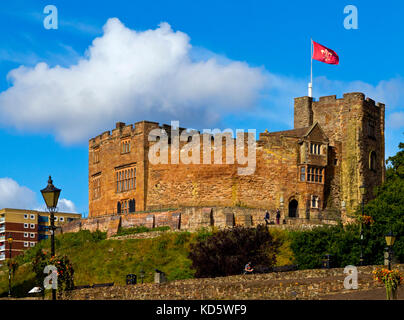 Schloss in Tamworth Staffordshire England Großbritannien eines der am besten erhaltenen Normannische Motte und Bailey Burgen in Großbritannien Früher die Heimat der Mercian König Offa Stockfoto