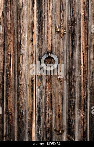 Closeup Schuss sehr alte Holztür Stockfoto
