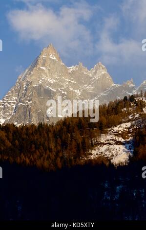 Aiguille du blaitiere, 3522 m, Aiguilles de Chamonix, Mont Blanc Massiv, Alpen, Chamonix, Frankreich Stockfoto