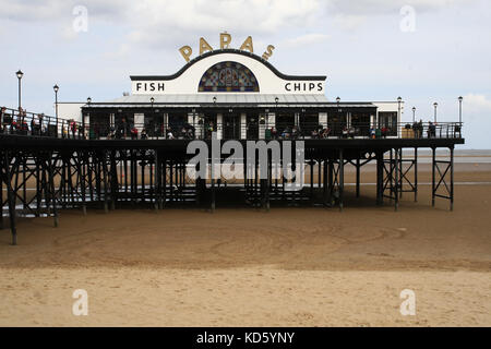 Cleethorpes pier, Cleethorpes, Lincolnshire, England Stockfoto