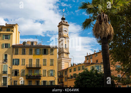 Schöne Kathedrale ist eine römisch-katholische Kirche in der Altstadt von Nizza in Südfrankreich. Die Kathedrale wurde zwischen 1650 und 1699 gebaut. Stockfoto