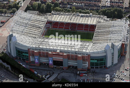 Luftaufnahme von Man United Stadion Old Trafford, Manchester, UK Stockfoto