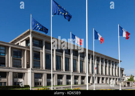 Le Havre (Frankreich): Die Stadt Halle und sein Platz, Gebäude wurde von den Architekten Auguste Perret und Jacques Tournant. Platz, europäischen und französischen Stockfoto