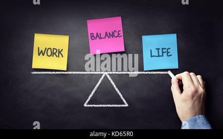 Work Life Balance Geschäft und Familie Wahl Stockfoto