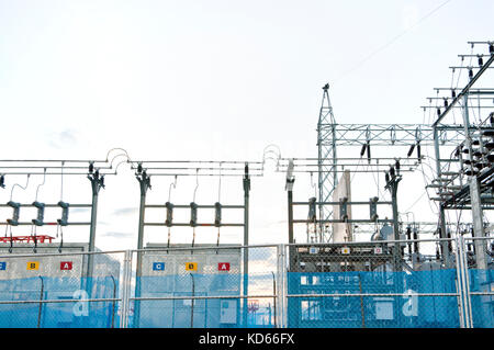 Verteilung der elektrischen Unterstation Stockfoto