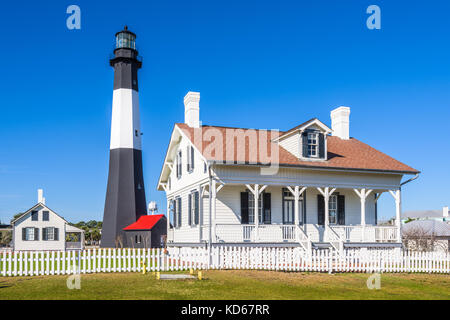 Tybee Island Light House von Tybee Island, Georgia, USA. Stockfoto