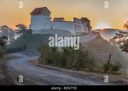 Blick auf die Festung feldioara. Siebenbürgen, Rumänien Stockfoto