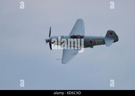 Jakowlew Yak-3m ist ein 90er Nachbau eines Zweiten Weltkrieg Russische Kämpfer Stockfoto