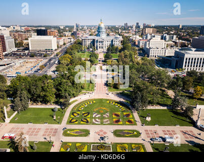 Colorado State Capitol in Denver Luftaufnahme Stockfoto