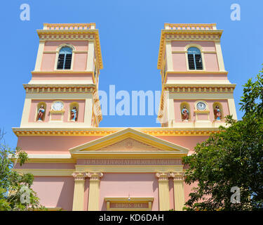 Die Église de Notre Dame des Anges (Jungfrau Maria der Engel Kirche) in Pondicherry, Indien. Stockfoto