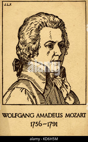 Wolfgang Amadeus Mozart. Der oesterreichische Komponist, 1756-1791 Stockfoto