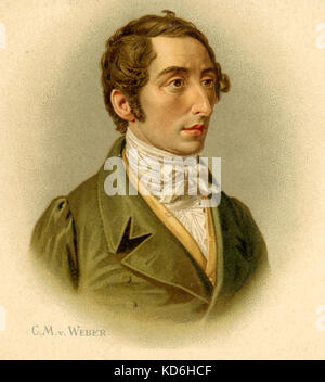 Carl Maria von Weber portrait. Deutsche Komponist und Dirigent (1786-1826). Stockfoto