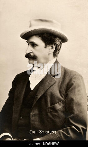 Johann Strauss II zu tragen hat. Profil Portrait. Der oesterreichische Komponist, Dirigent und Violinist, 1825-1899 Stockfoto