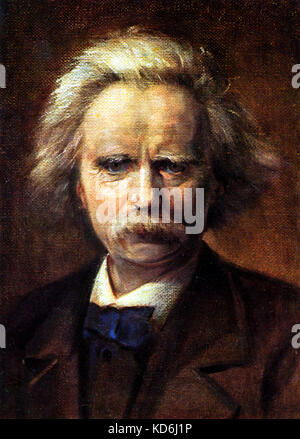 Edvard Grieg Gemälde von A.Hermann. Norwegischen Komponisten (1843-1907) Stockfoto