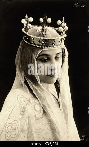 Geraldine Farrar in der Oper Rolle. Die amerikanische Sopranistin, 1882-1967. Stockfoto