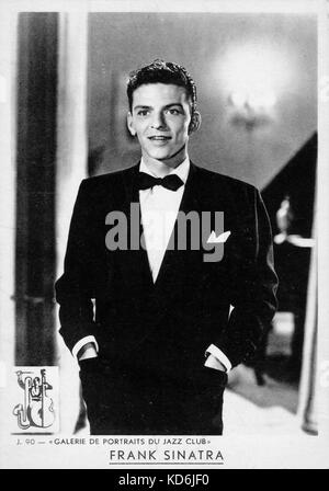 Frank Sinatra, Portrait. Us-amerikanischer Sänger, Schauspieler und Regisseur, 1915-1998. Nur redaktionelle Verwendung Stockfoto