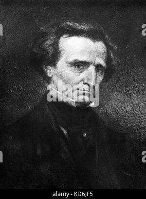 Hector Berlioz portrait nach Courbet. Der französische Komponist, 1803-1869 Stockfoto